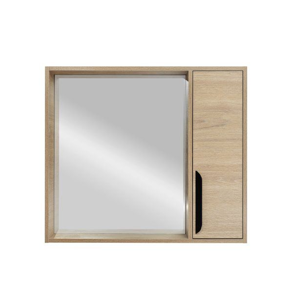 Зеркальный шкаф VIANT "Кёльн" 80 правый светлое дерево 160х800х700 (VKEL80SD-ZSH)