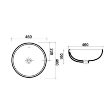 Раковина Ceramica Ala Tondo LI308 /TON470UTOP/ 47 см встраиваемая