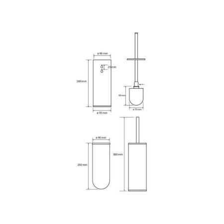 Ершик Bemeta Hematit 159313067 антрацит матовый