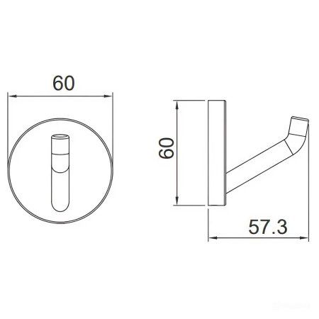 Крючок для ванной комнаты Gappo G3VD07WV05NN, хром
