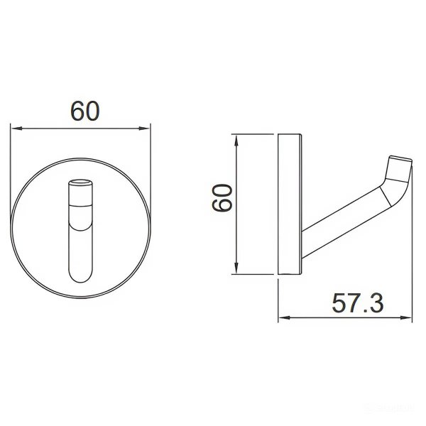 Крючок для ванной комнаты Gappo G3VD07WV05NN, хром