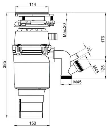 Измельчитель пищевых отходов Granula (R700)