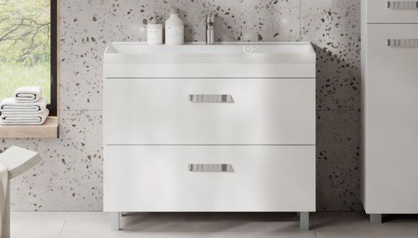 Тумба напольная Velvex Orlando 100, белый матовый (tn.ORL.CLA.100.2Y белый матовый)