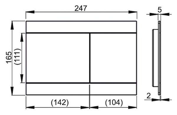 Кнопка смыва AlcaPlast Flat FUN-ANTIC бронза