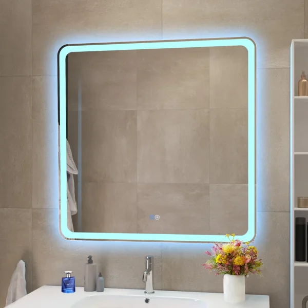 Зеркало Cezares CZR-SPC-MC-800-800-RGB-TCH 80x80 см, с разноцветной подсветкой, сенсорным выключателем, диммером