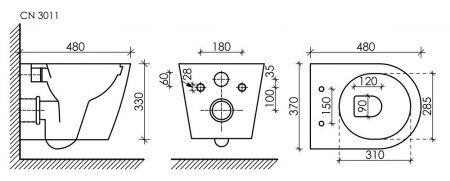 Унитаз подвесной Ceramica Nova Forma CN3011 с сиденьем микролифт