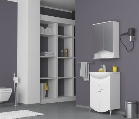 Зеркало-шкаф навесной без подсветки MIXLINE Волна-48 (524721)