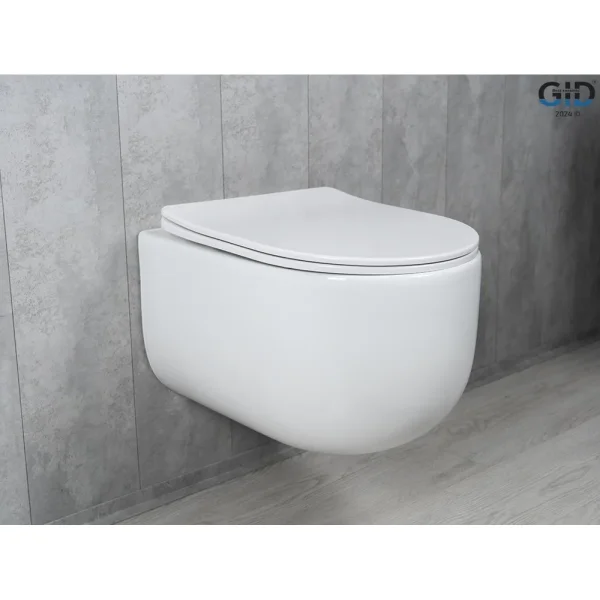 Унитаз подвесной GID Tr2133TF безободковый, торнадо, с сиденьем микролифт, белый