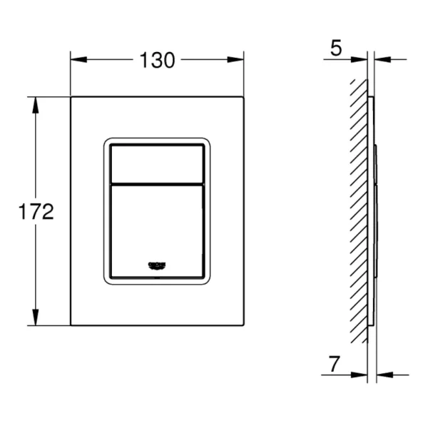 Кнопка смыва Grohe Skate Cosmopolitan S 37535DA0 для инсталляции, теплый закат глянец