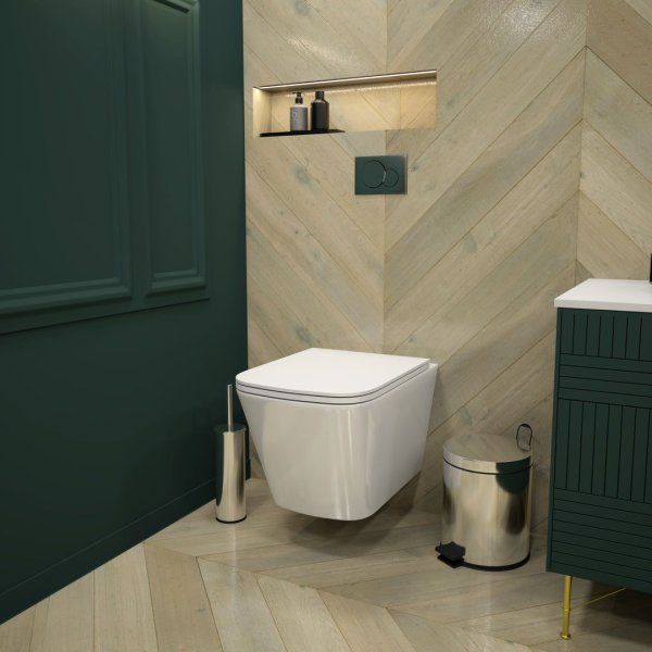 Унитаз подвесной Teymi Helmi Vortex безободковый, сиденье микролифт T40303