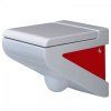 Чаша для подвесного унитаза ArtCeram La Fontana LFV001 01;51 белый глянцевый/красный глянцевый