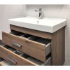 Тумба-умывальник COMFORTY Comforty Никосия-80Н дуб темный с раковиной Fest 80