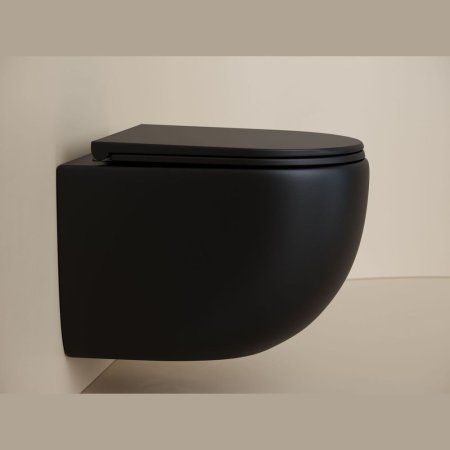 Унитаз подвесной Ceramica Nova Up CN4007MB микролифт, черный матовый