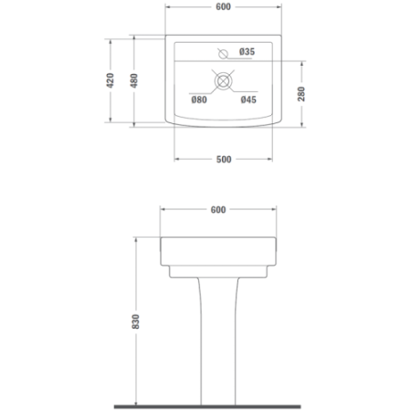 Раковина Teka FORMENTERA 60x48 187200001