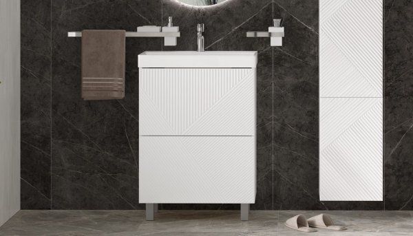 Тумба Velvex подвесная Edge 60.2Y (белая) (tn.EDG.9696.60.2Y белый глянец)