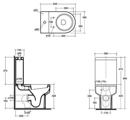 Унитаз-компакт Olympia Tutto TMBL-TCMB-011