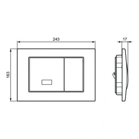 Кнопка смыва Ideal Standard Prosys Septa Pro R0131AA хром