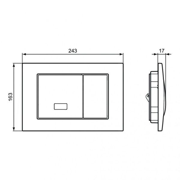 Кнопка смыва Ideal Standard Prosys Septa Pro R0131AA хром