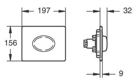 Кнопка смыва Grohe Skate Air 38565000 хром