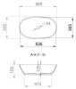 Раковина Salini Sofia 1101206SM 56x33,5 белый матовый