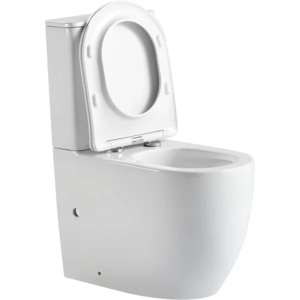 Унитаз-компакт Abber Bequem AC1110T безободковый, торнадо, с сиденьем микролифт, белый