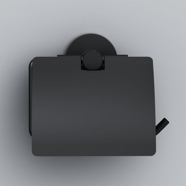 Держатель для туалетной бумаги с крышкой, черный AM.PM X-Joy A85A341422, Черный