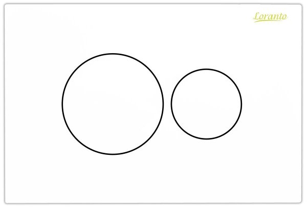 Кнопка смыва Loranto 24.6х1.4х16.5 для инсталляции, металл/пластик, цвет Белый глянцевый (7310)