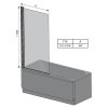 Шторка на ванну Ravak Chrome CVS1-80 L 7QL40C00Z1 хром