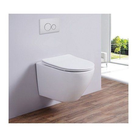 Унитаз подвесной Esbano Amapola безободковый, белый