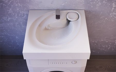 Раковина над стиральной машиной RAVAL Perla 60х55 Белая (Per.08.60/W)