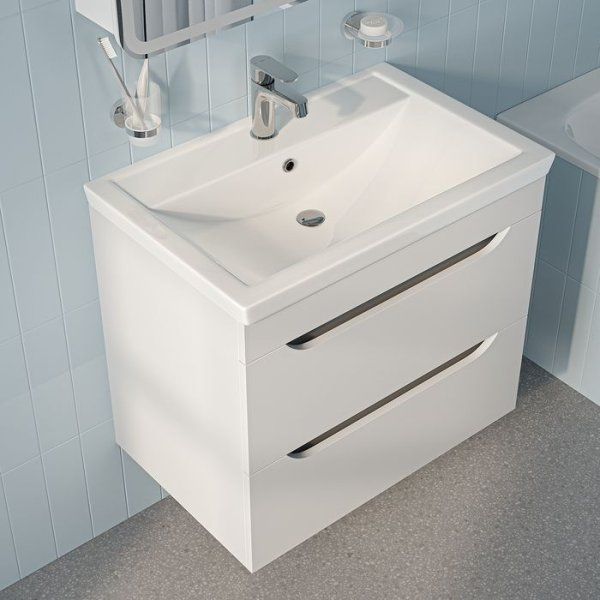 Тумба с умывальником, подвесная, 70 см, белый, Sky, IDDIS, SKY70W0i95K подходит умыв. 4077000i28