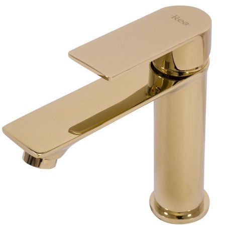 Смеситель для раковины (умывальника) REA MAYSON L.GOLD золото низкий, REA-B5101