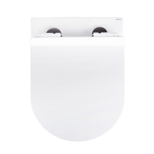 Унитаз со смывом торнадо подвесной безободковый белый с сиденьем с микролифт BOND F12-10