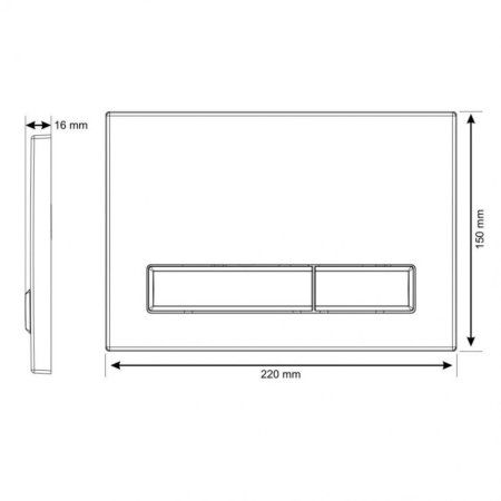 Кнопка смыва Cersanit Blick BU-BK/Cg хром глянцевый