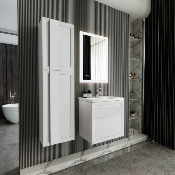 Комплект мебели для ванной Бриклаер БЕРЛИН 60BB, белый