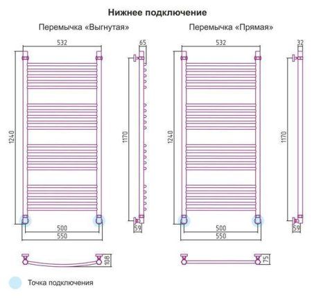Полотенцесушитель водяной Сунержа Богема 1200x500 состаренная бронза выгнутый
