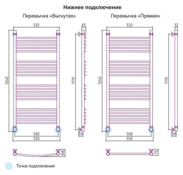 Полотенцесушитель водяной Сунержа Богема 1200x500 состаренная бронза выгнутый