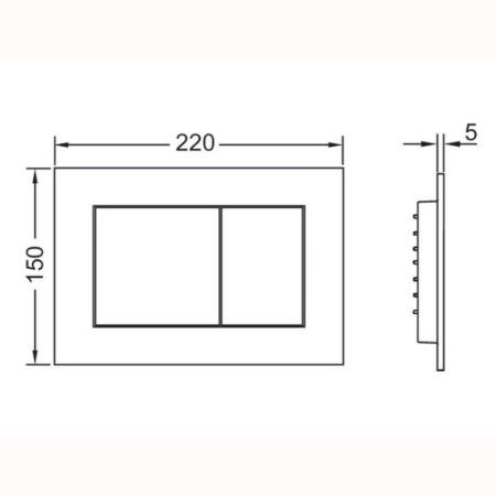 Кнопка смыва Tece Now 9240418 никель металлик