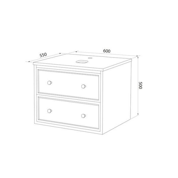 Тумба IDDIS подвесная, со столешницей, 60 см, темно-серый, Torr (TODUR6PT0DCTBiYV95JPK)