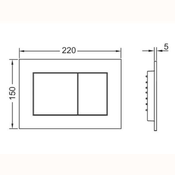 Кнопка смыва Tece Now 9240418 никель металлик