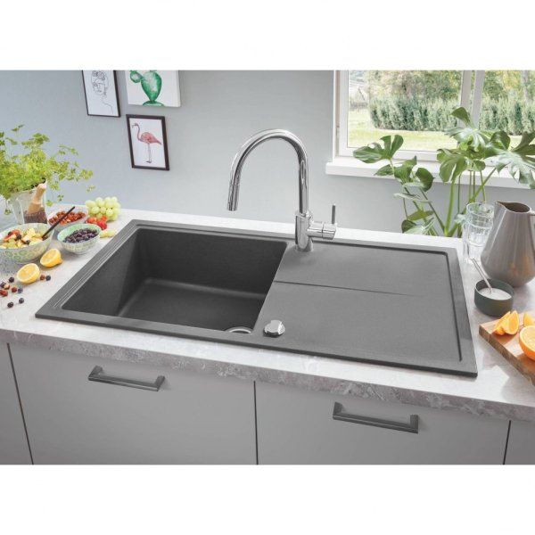 Мойка кухонная Grohe K400 31641AT0 100 x50 серый гранит