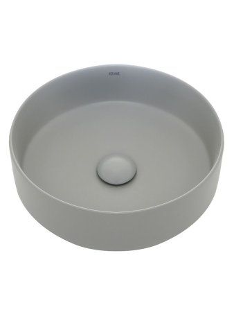 Раковина накладная круглая, AQUAme AQM5012 цвет светло-серый матовый 355x355x120