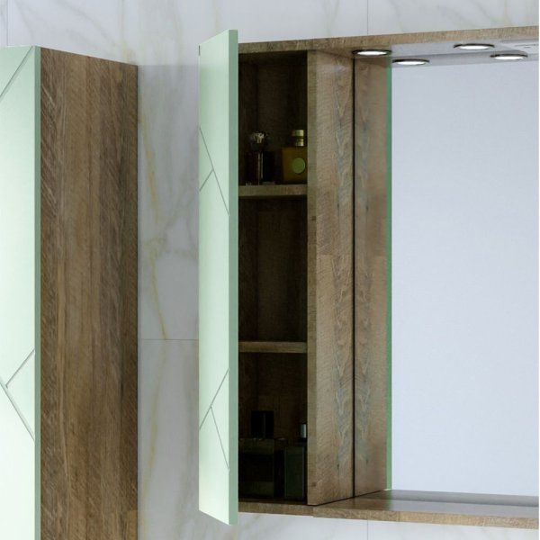 Шкаф навесной с дверью Бриклаер КРИСТАЛЛ 20 см, фисташковый