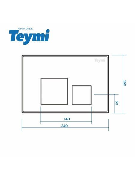 Клавиша смыва Teymi Kati, двойной смыв, черный матовый T70702BM