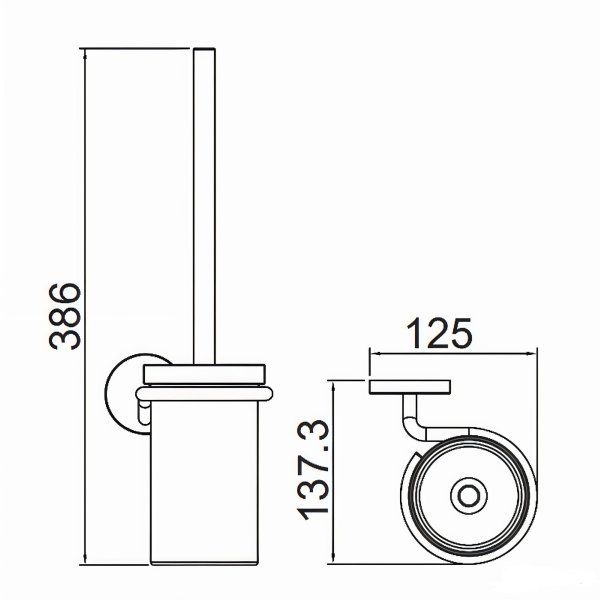 Ершик подвесной Gappo G30710-6, черный