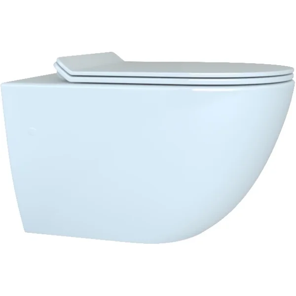 Унитаз подвесной beWash Lusso BKWHR004550 безободковый, с сиденьем микролифт, белый