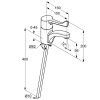 Смеситель для раковины Kludi MEDI CARE 341120524 хром