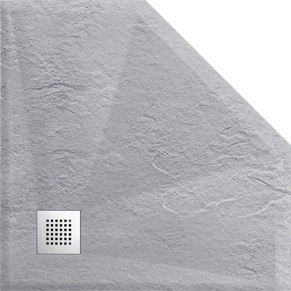 Поддон для душа из искусственного камня Vincea VST-4SP1010G 100x100x2.5 серый