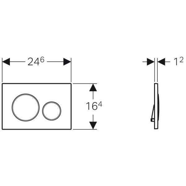 Кнопка смыва Geberit Sigma 20 115.882.KN.1 хром матовый/хром глянцевый