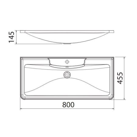 Раковина BelBagno BB800/455-LV-ART-ALR-NERO 80 черный